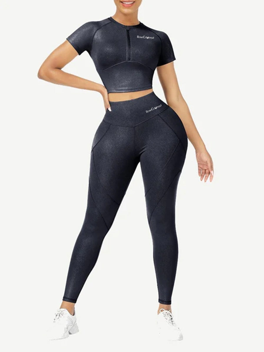 Short Sleeves High Waist Yoga Suits--Available for Pre-Order