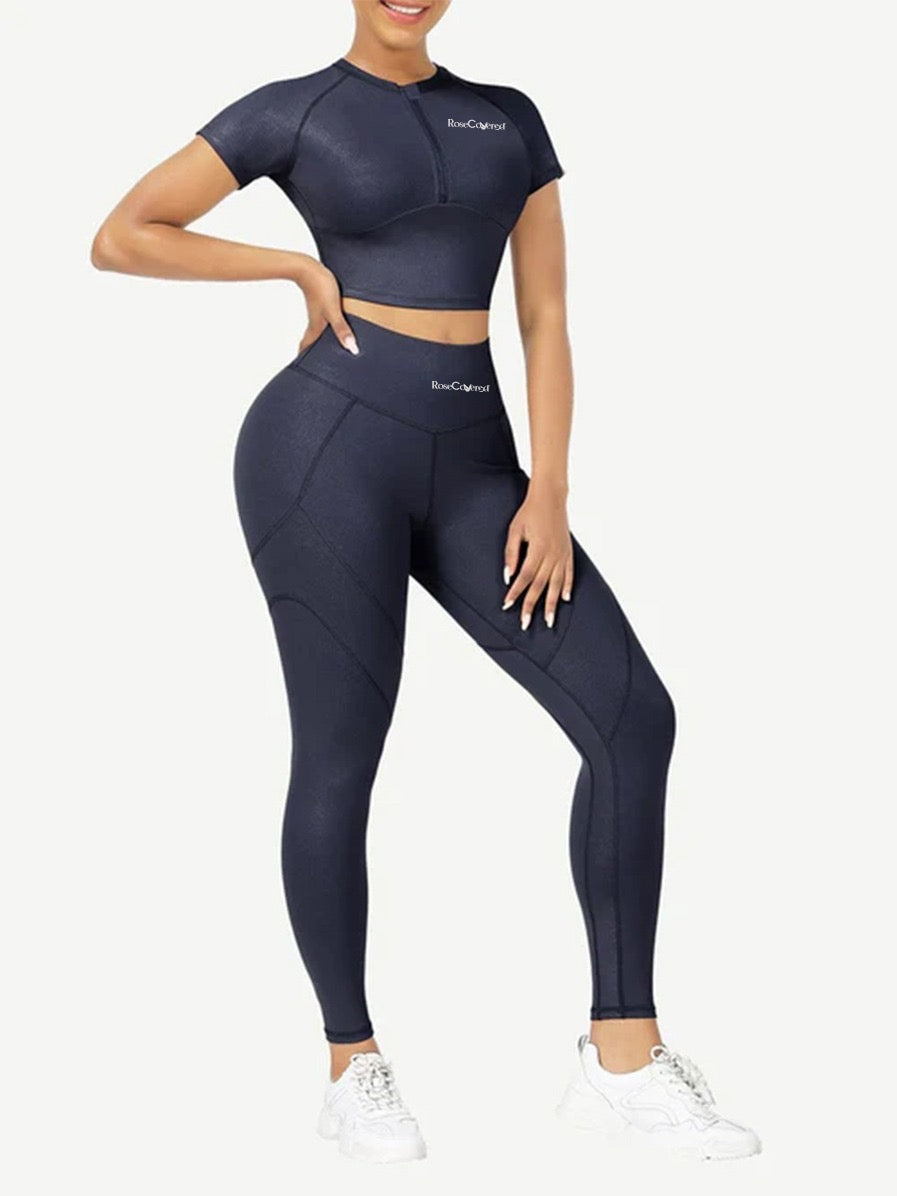 Short Sleeves High Waist Yoga Suits--Available for Pre-Order
