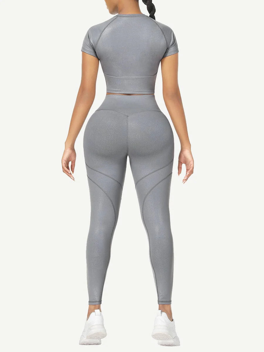 Short Sleeves High Waist Yoga Suits--Available for Pre-Order
