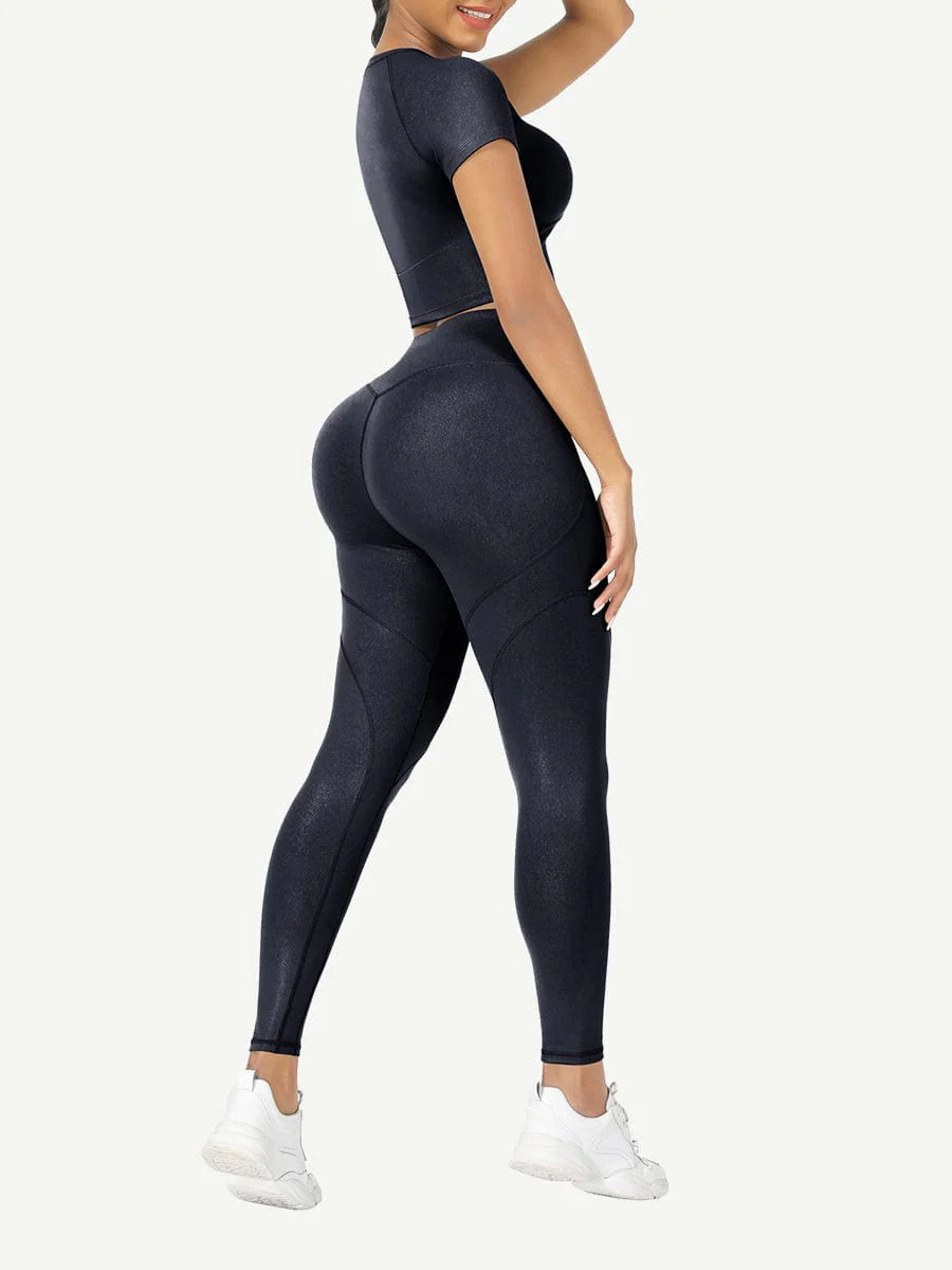 Short Sleeves High Waist Yoga Suits--Available for Pre-Order