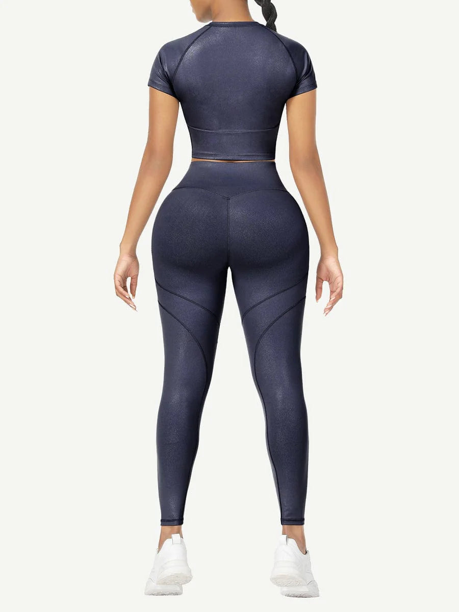 Short Sleeves High Waist Yoga Suits--Available for Pre-Order