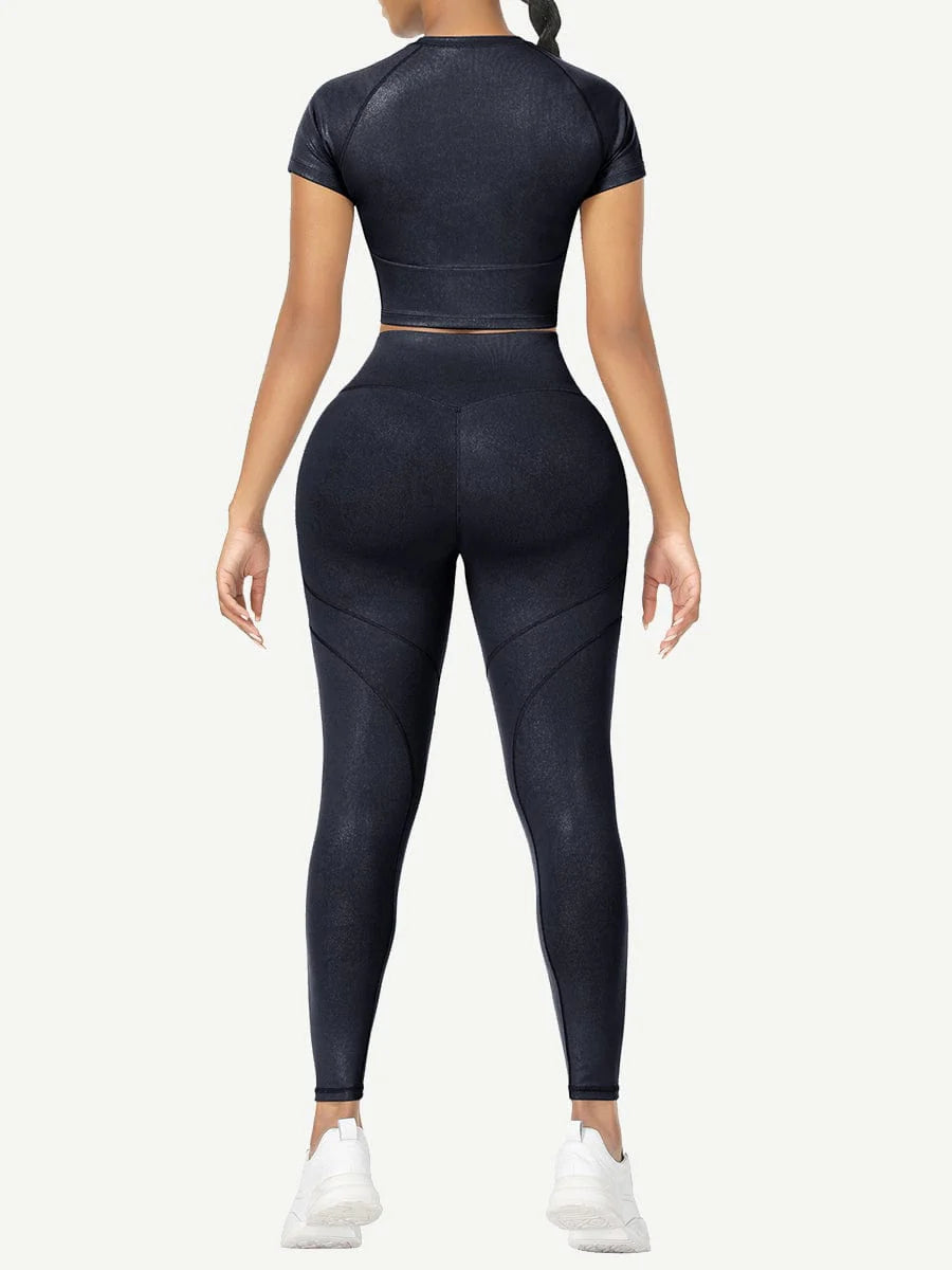 Short Sleeves High Waist Yoga Suits--Available for Pre-Order