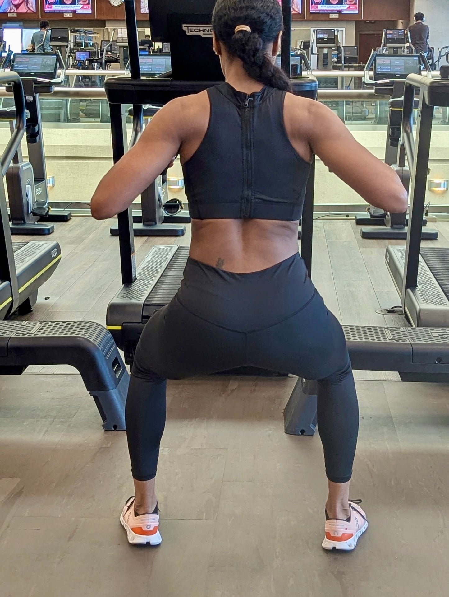 Zipper Back Tank Suit High Waist & Yoga Pants