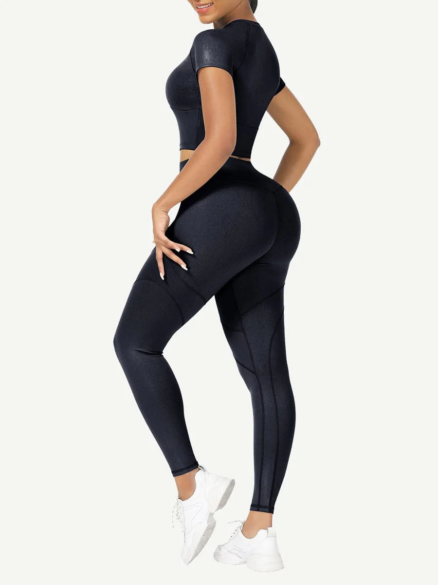 Short Sleeves High Waist Yoga Suits--Available for Pre-Order