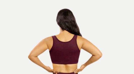 Sports Bra with Vest Bra Design Front Tulle Stitching