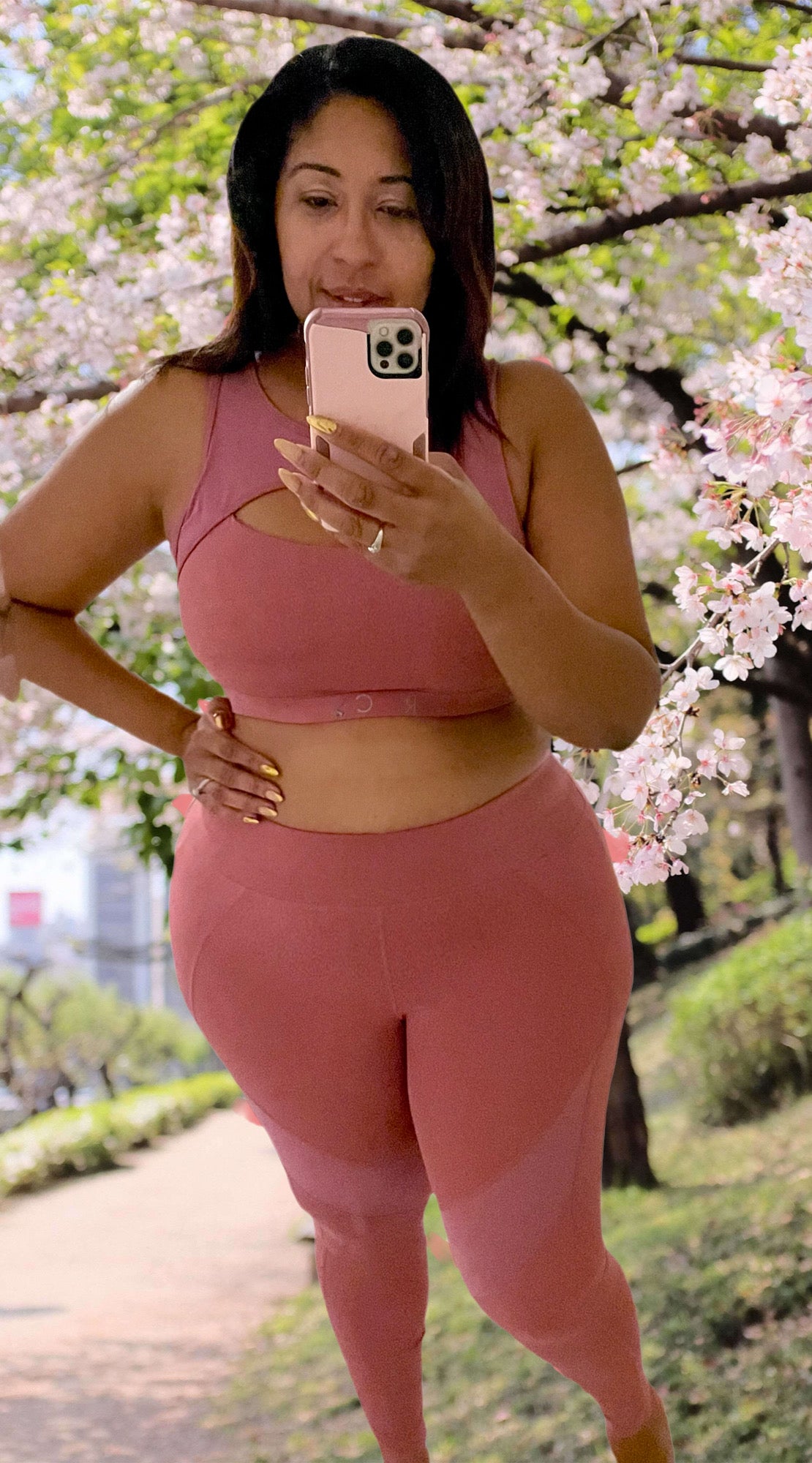 Rose Pink Yoga Active Wear Set