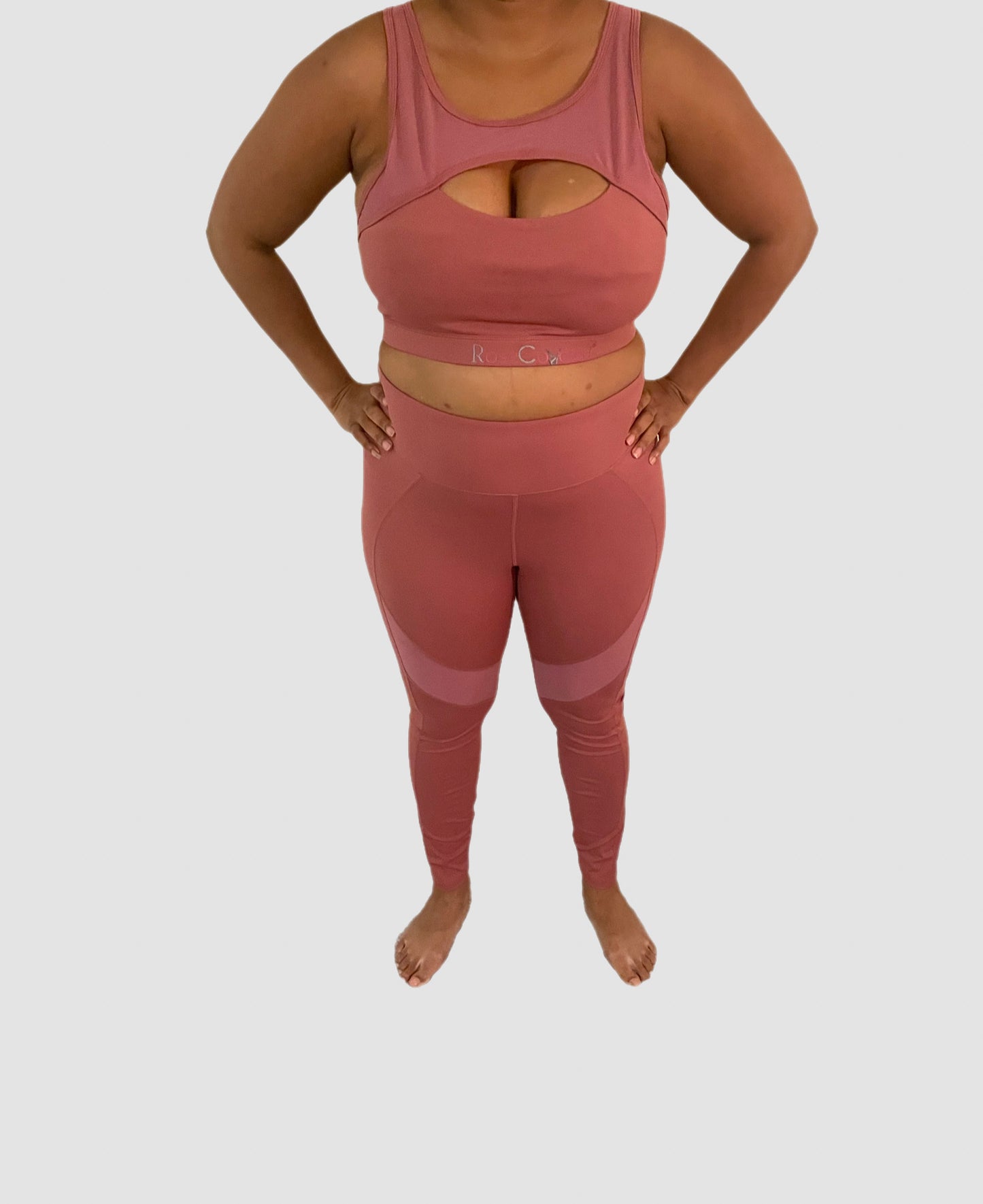 Rose Pink Yoga Active Wear Set