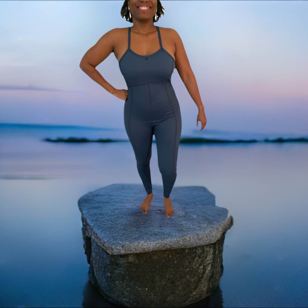 Deep Turquoise Yoga Bodysuit